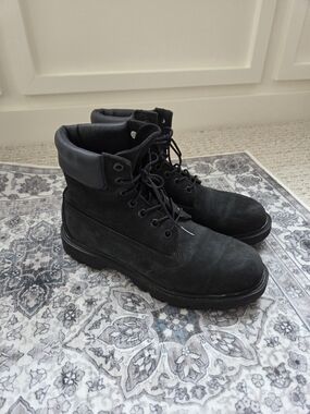 Timberland Black Lace-Up Work Boots